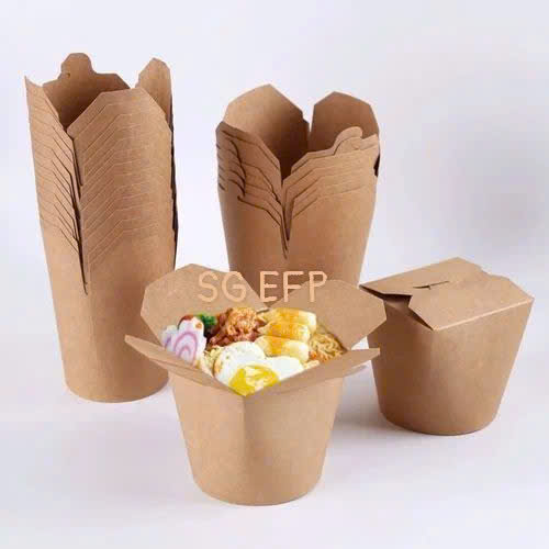 HỘP GIẤY ĐÁY TRÒN, NẮP VUÔNG ĐỰNG MÌ XÀO